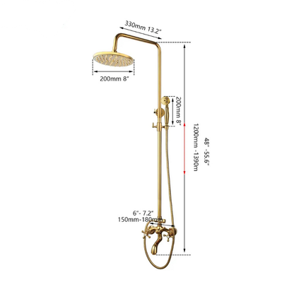 Colonne de douche rétro antique