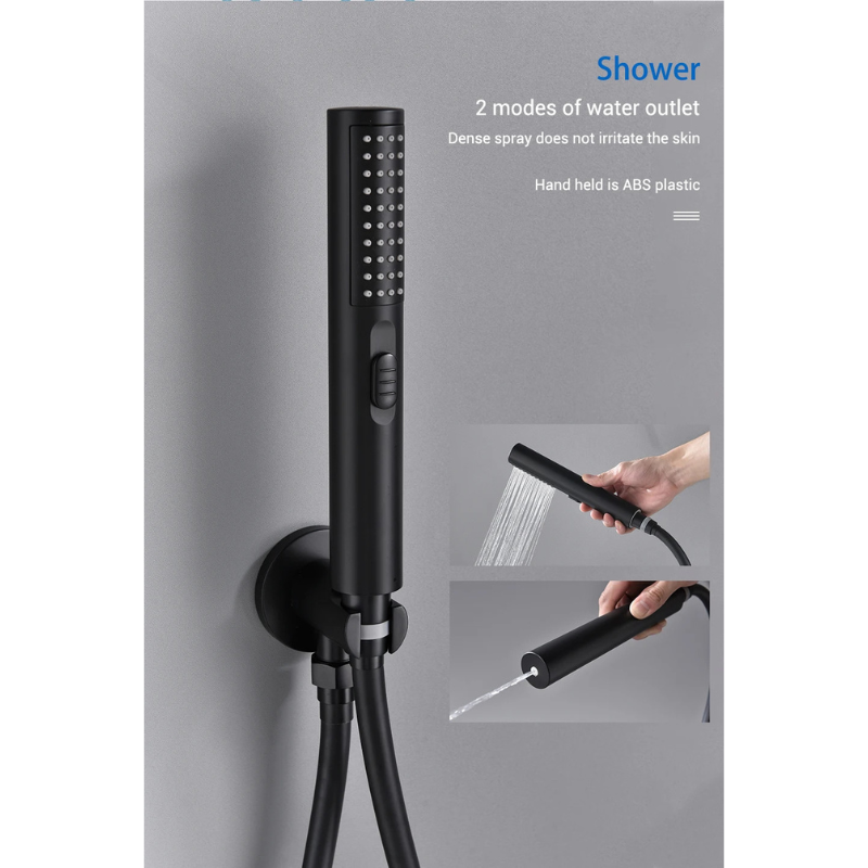 Colonne de douche encastrable style pluie