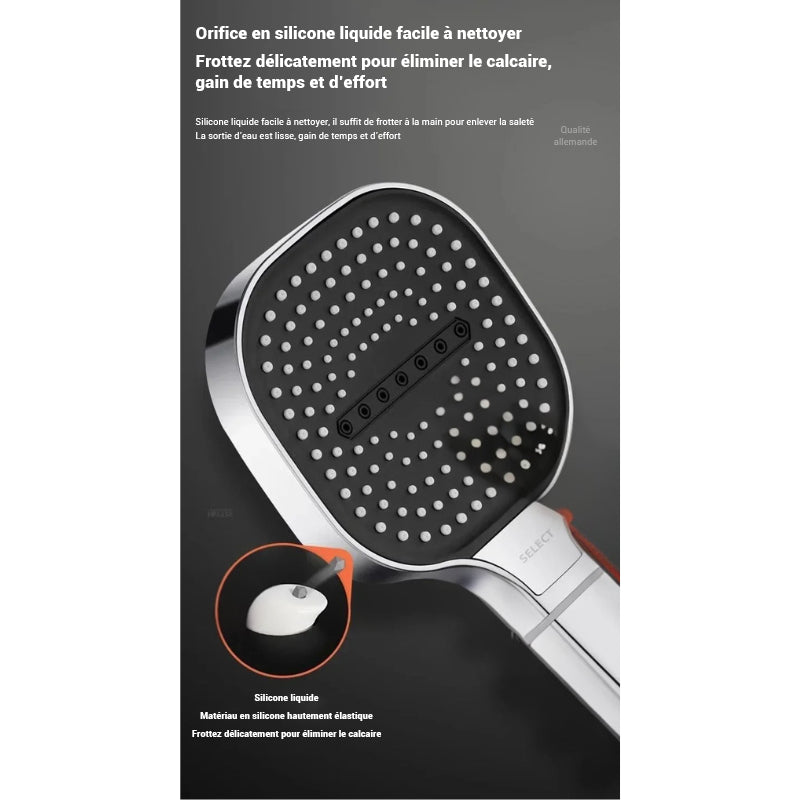 Pommeau de douche filtrant large