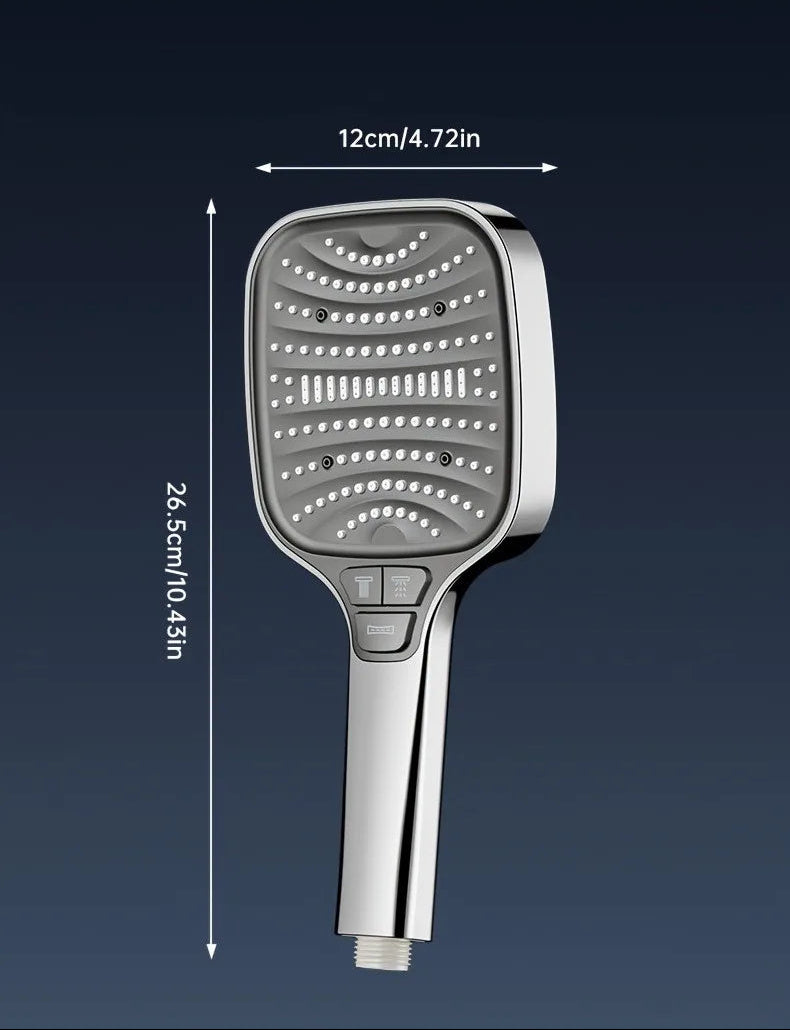 Pommeau de douche anti calcaire avec bouton