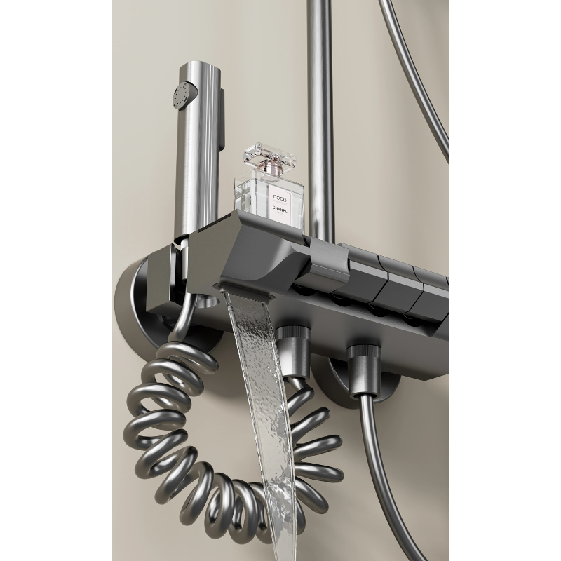 Colonne de douche laiton LED