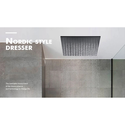 Colonne de douche encastrable avec plafonnier