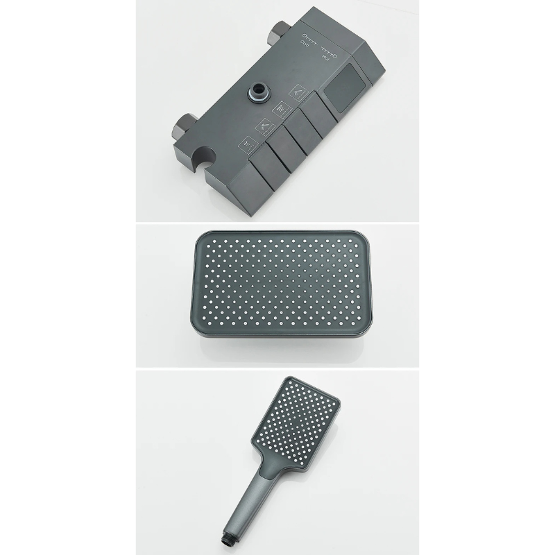 Colonne de douche noire intelligente