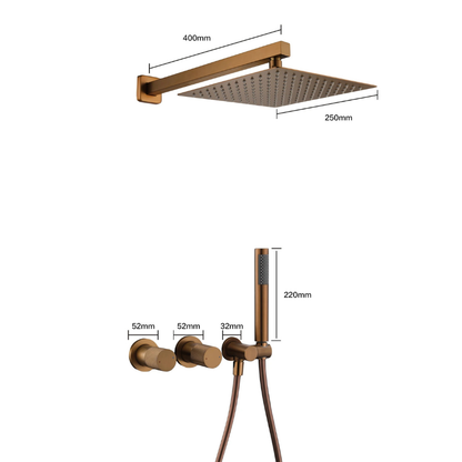 Colonne de douche laiton sensation pluie