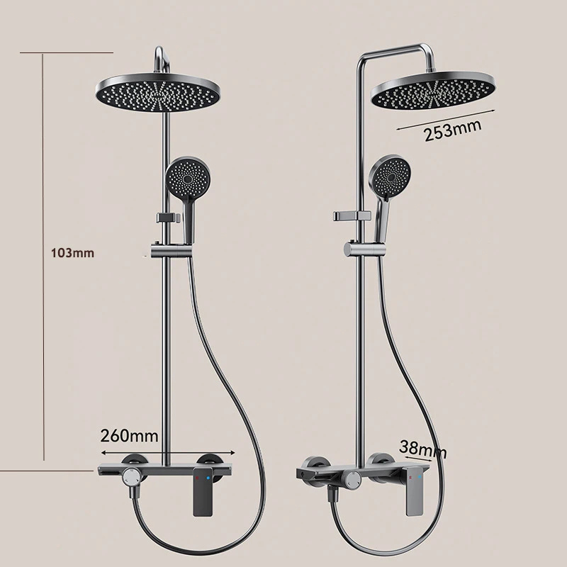 Colonne de douche pour baignoire avec commande rotative