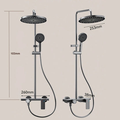 Colonne de douche pour baignoire avec commande rotative