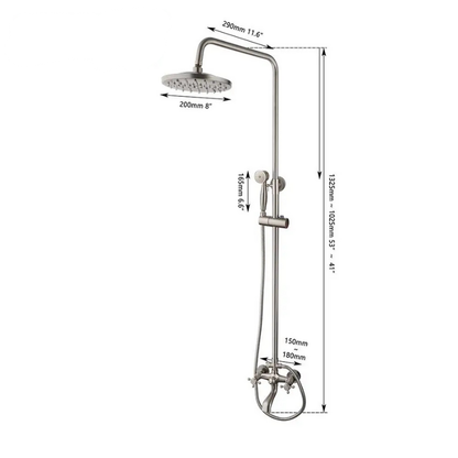 Colonne de douche rétro antique