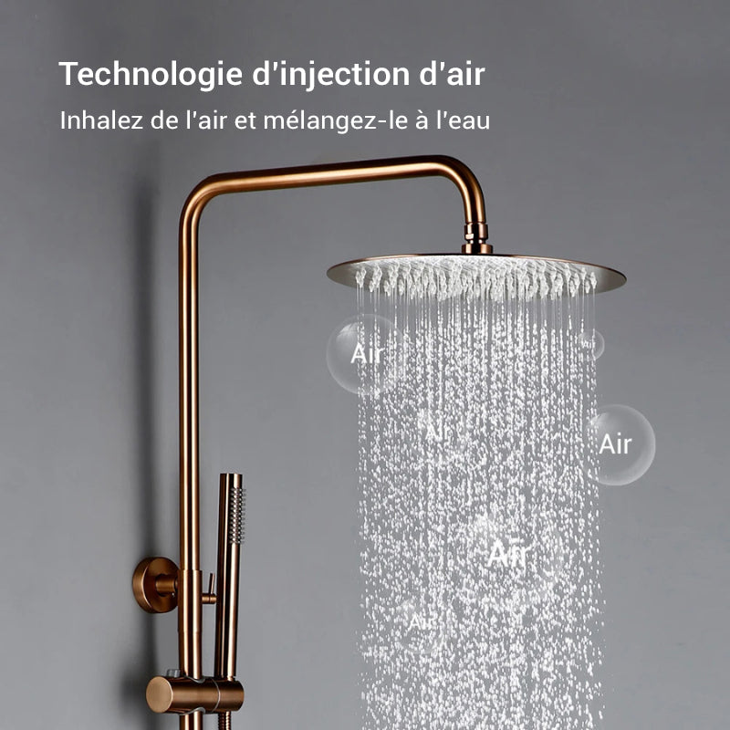 Colonne de douche avec mitigeur pluie