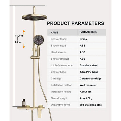 Colonne de douche laiton moderne