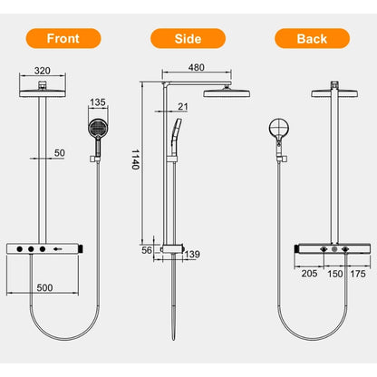Colonne de douche thermostatique moderne