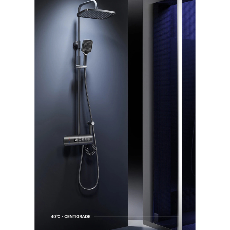 Colonne de douche thermostatique avec affichage numérique