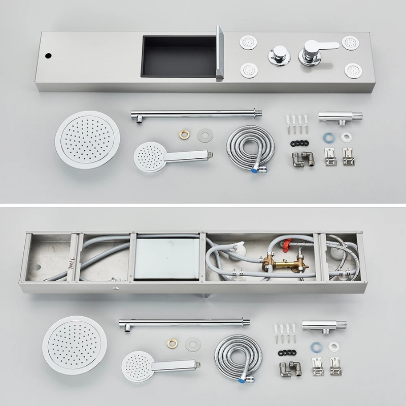 Colonne de douche hydromassante avec rangement