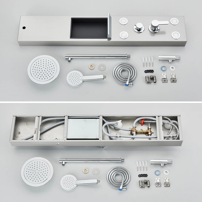 Colonne de douche hydromassante avec rangement