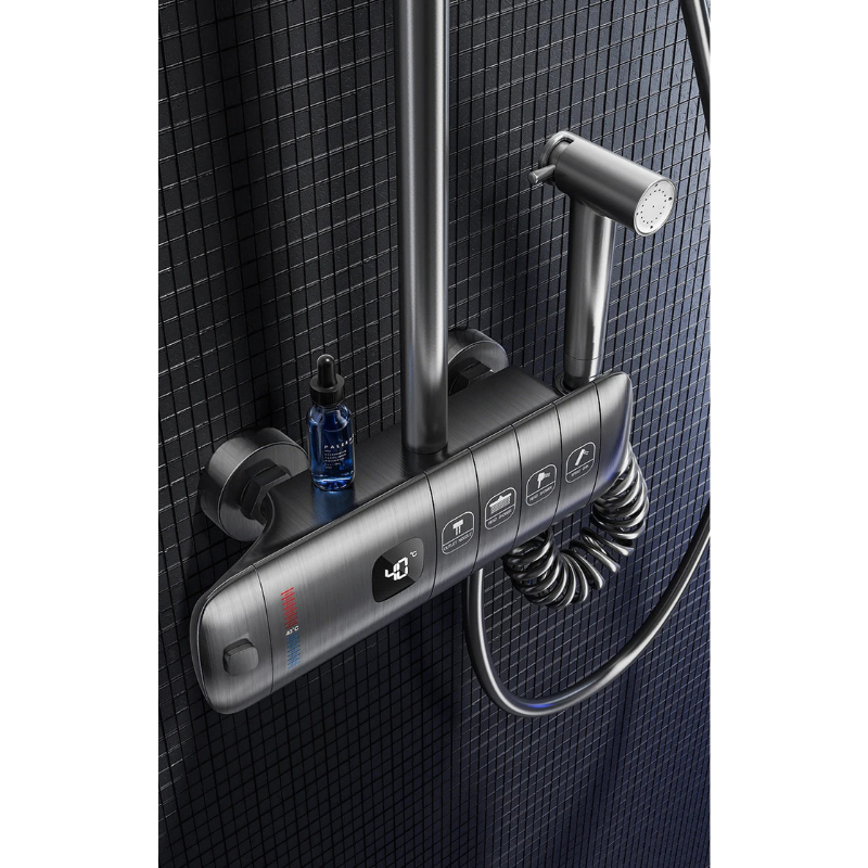 Colonne de douche thermostatique avec affichage numérique