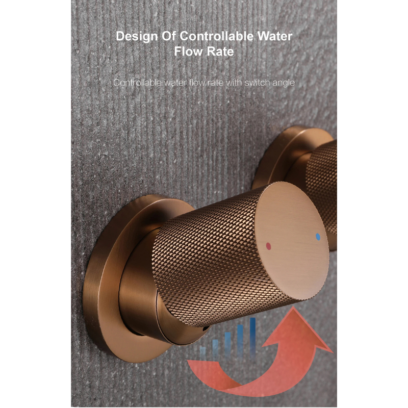 Colonne de douche laiton sensation pluie