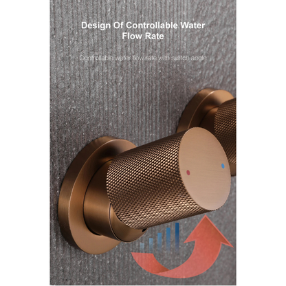 Colonne de douche laiton sensation pluie