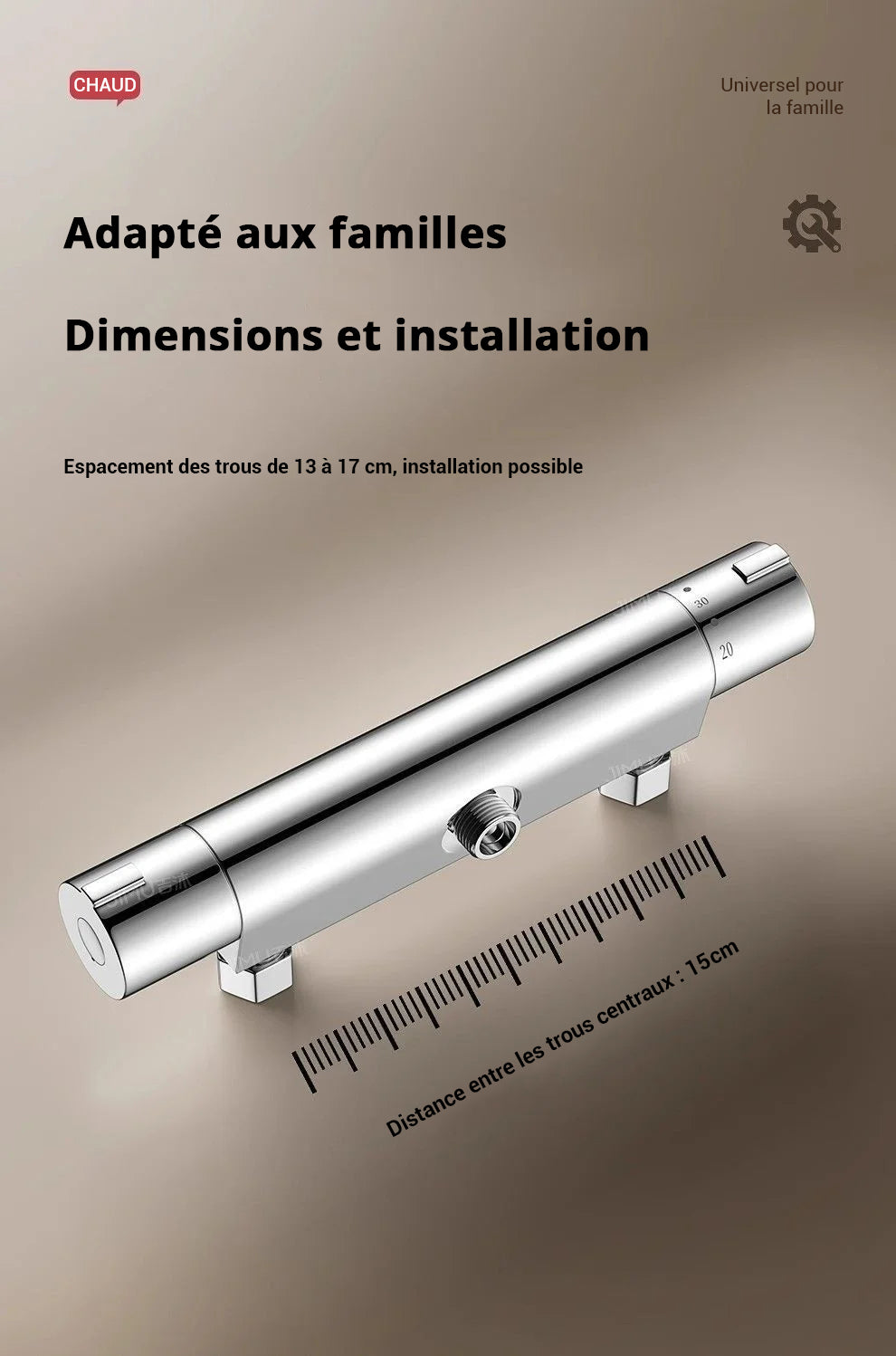Mitigeur douche céramique