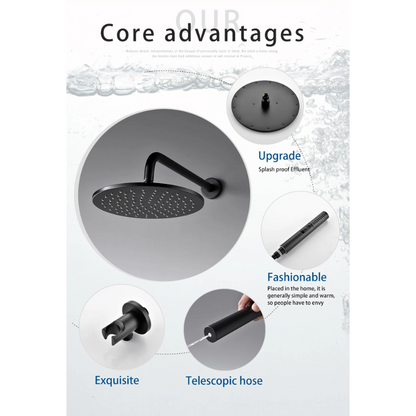 Colonne de douche encastrable style pluie