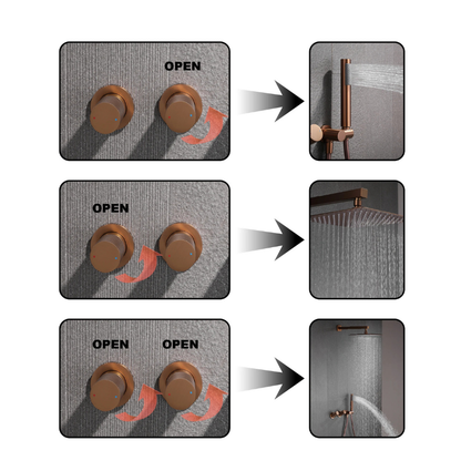 Colonne de douche laiton sensation pluie