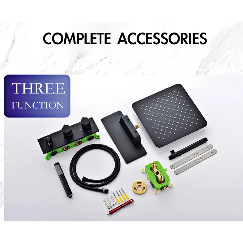 Colonne de douche laiton avec étagère