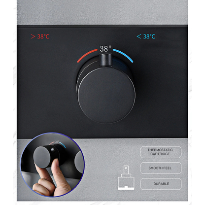 Colonne de douche laiton avec étagère