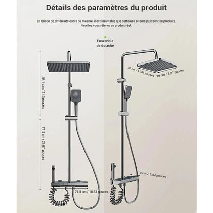 Colonne de douche pour baignoire avec écran