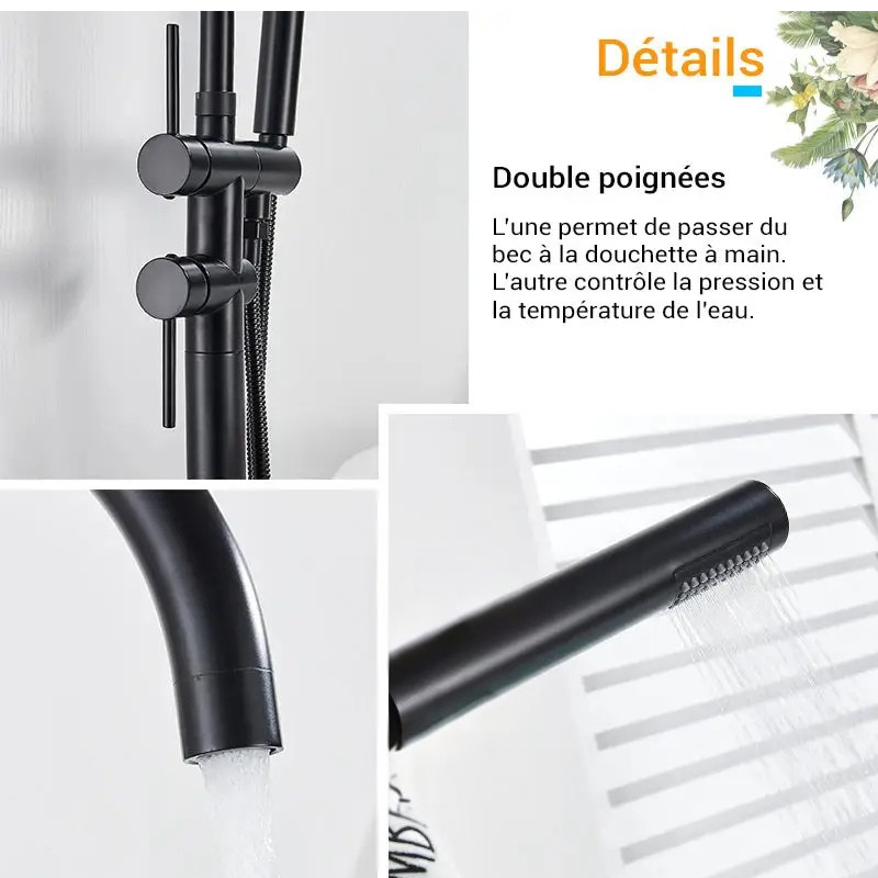 Colonne de douche pour baignoire sur pied