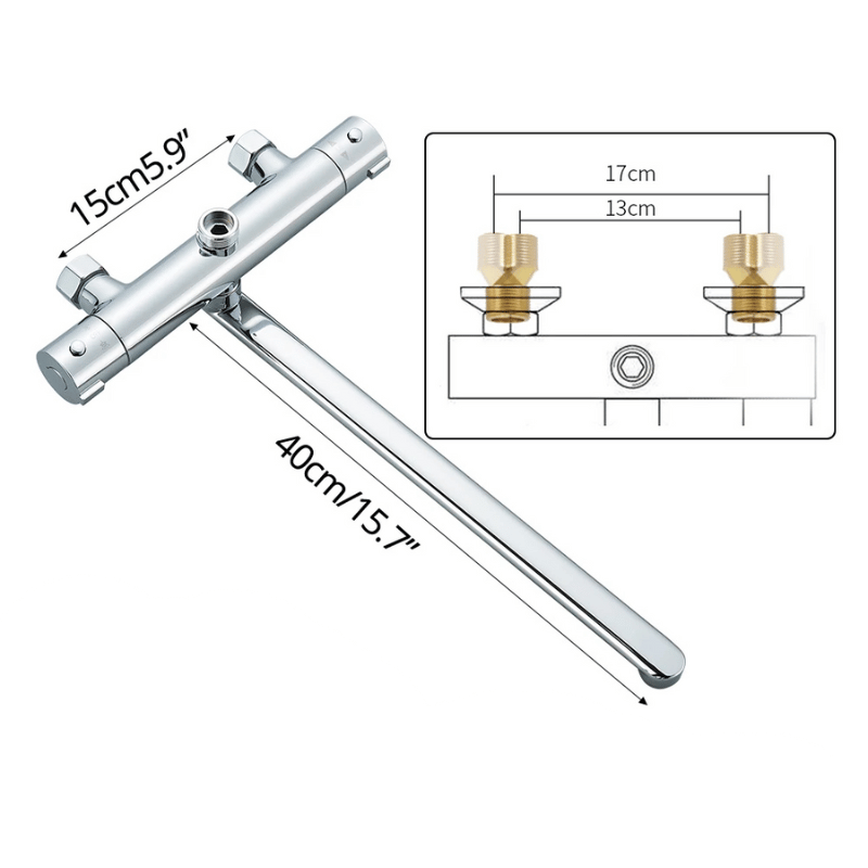 Mitigeur thermostatique bec long