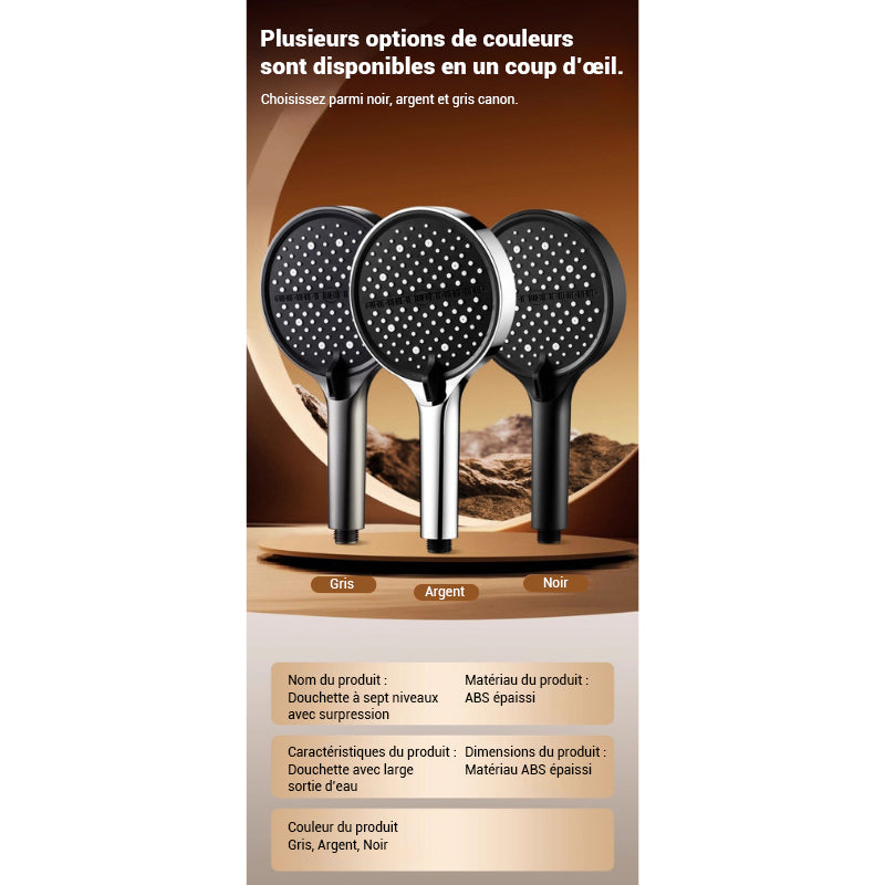 Pommeau de douche haute pression rond