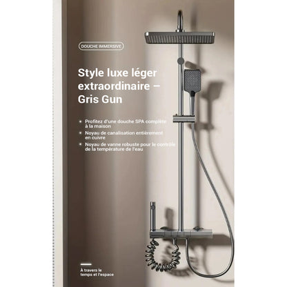 Colonne de douche pour baignoire avec écran