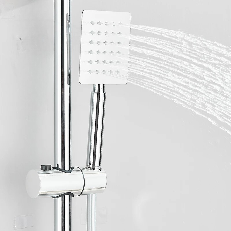 Colonne de douche carrée avec pommeau