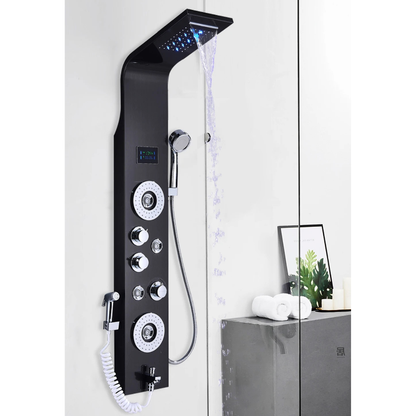 Colonne de douche hydromassante avec bidet