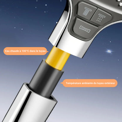 Pommeau de douche anti calcaire avec bouton