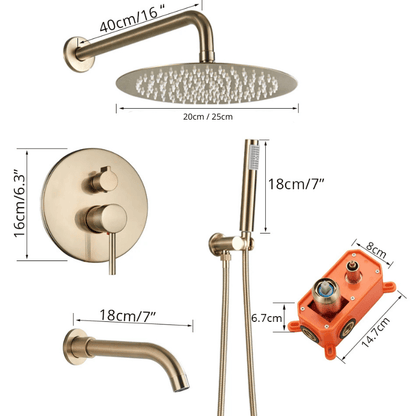Colonne de douche encastrable 3 voies