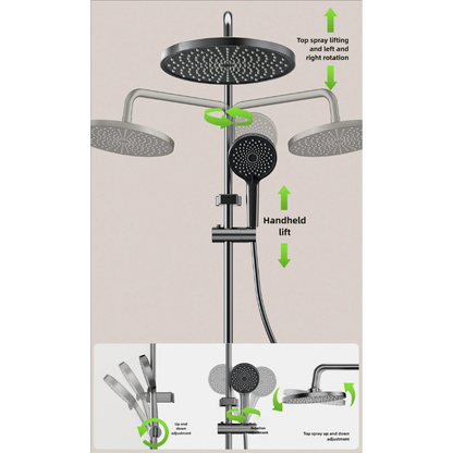 Colonne de douche pour baignoire avec commande rotative
