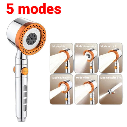 Pommeau de douche filtrant avec 5 modes