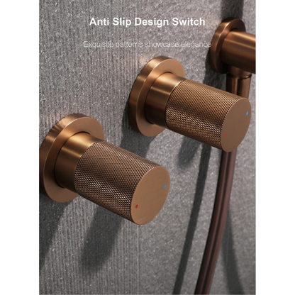 Colonne de douche laiton sensation pluie