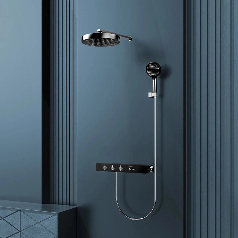 Colonne de douche thermostatique ciel de pluie