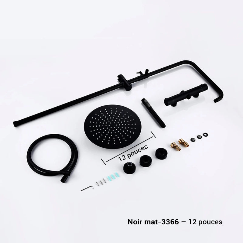 Colonne de douche avec mitigeur pluie