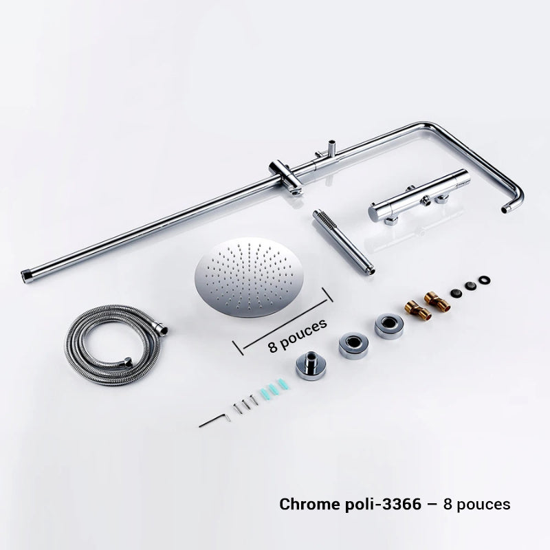 Colonne de douche avec mitigeur pluie