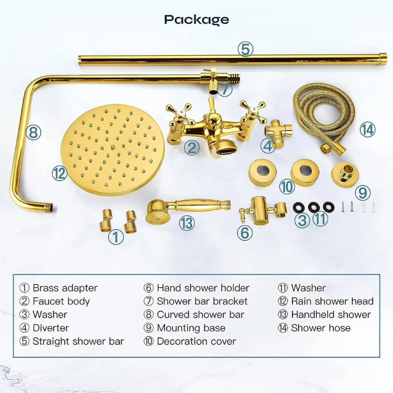 Colonne de douche rétro antique