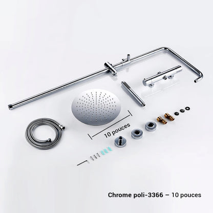 Colonne de douche avec mitigeur pluie