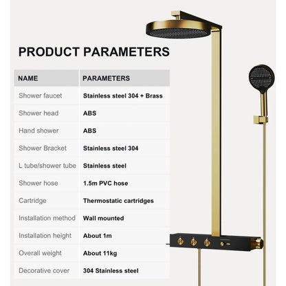 Colonne de douche thermostatique moderne