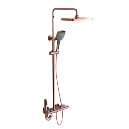 Colonne de douche cuivre rosé