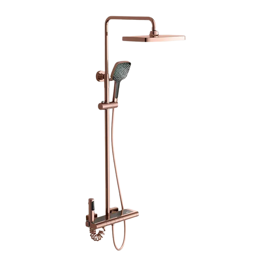 Colonne de douche cuivre rosé