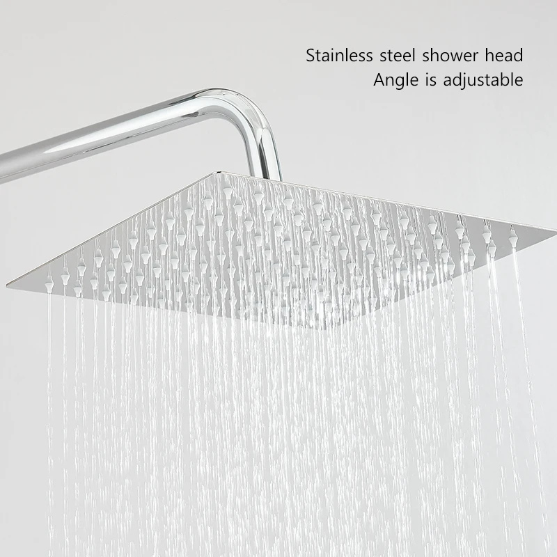 Colonne de douche carrée avec pommeau