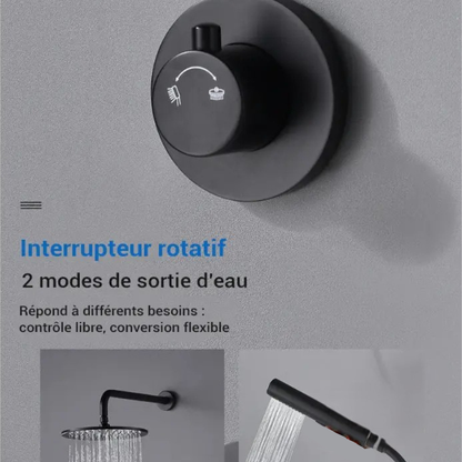 Colonne de douche noire murale