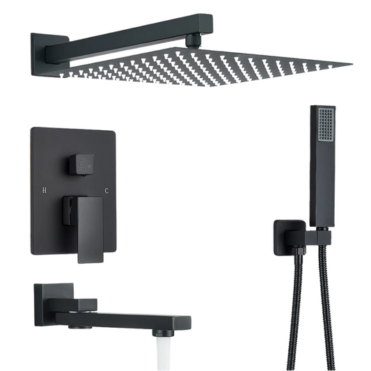 Colonne de douche encastrable avec bec déverseur