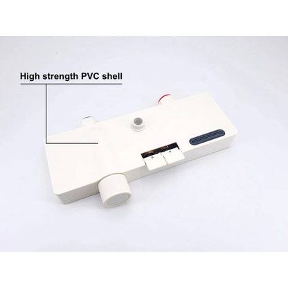 Colonne de douche blanche avec pommeau