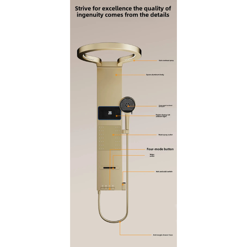 Colonne de douche hydromassante détente